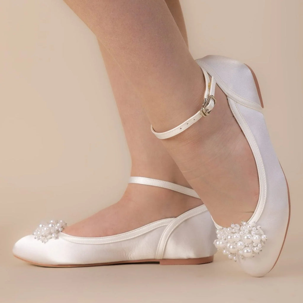 Perfect Bridal White Communion Shoes:- Joy Pump