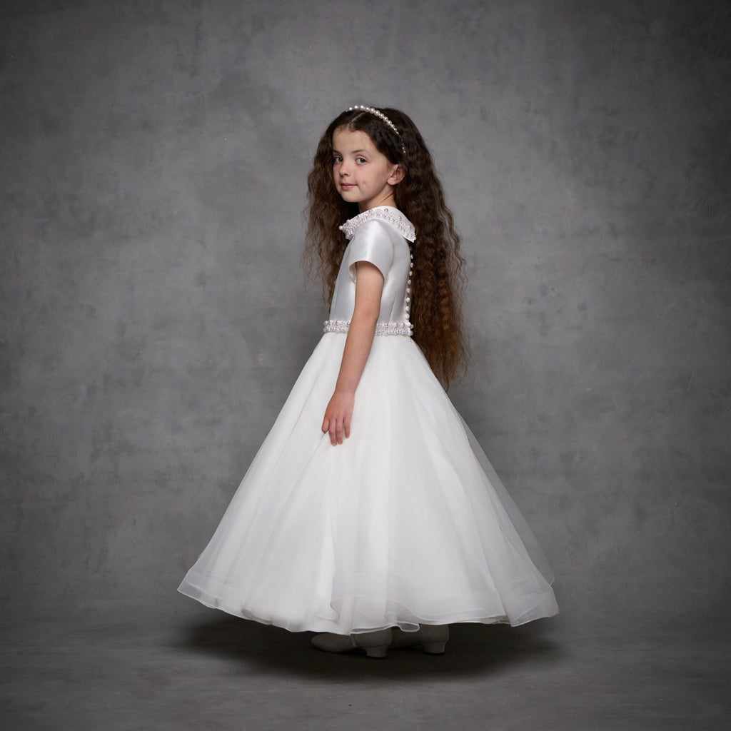 SALE COMMUNION DRESS KOKO Girls White Communion Dress:- KO25836 Age  7