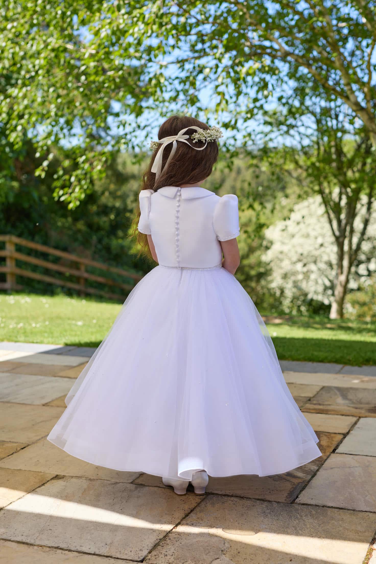 KOKO Girls White Communion Dress:- KO26514
