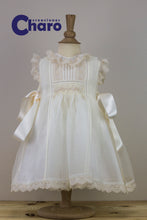 Load image into Gallery viewer, Girls Charo Mantilla Dress And Matching Pants:- Ivory 487 Christening Gown

