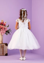 Load image into Gallery viewer, Peridot Girls White Communion Dress:- Lana
