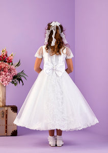 Peridot Girls White Communion Dress:- Arabella