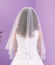 Load image into Gallery viewer, Peridot Girls White Holy Communion Veil:- Zara
