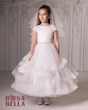 Load image into Gallery viewer, Rosa Bella By Sweetie Pie Girls White Communion Dress:- RB299
