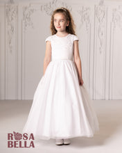 Load image into Gallery viewer, Rosa Bella By Sweetie Pie Girls White Communion Dress:- RB640
