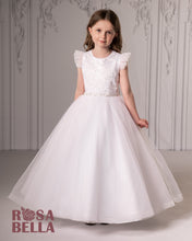 Load image into Gallery viewer, Rosa Bella By Sweetie Pie Girls White Communion Dress:- RB642
