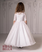 Load image into Gallery viewer, Rosa Bella By Sweetie Pie Girls White Communion Dress:- RB644
