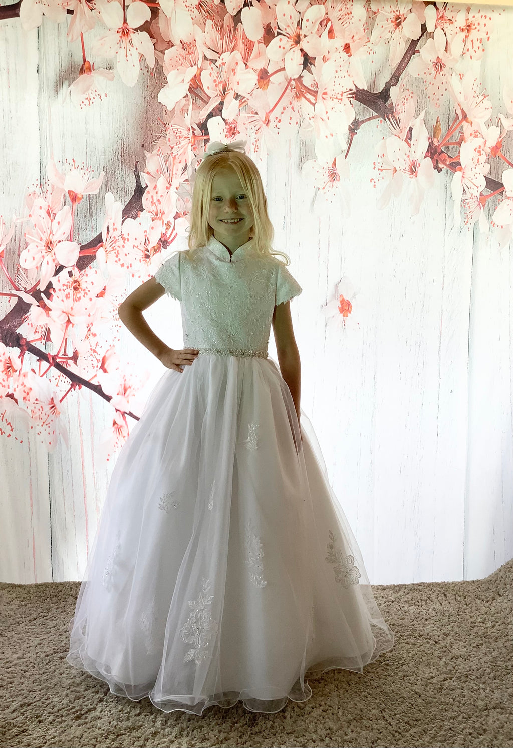 SALE COMMUNION DRESS Rosa Bella By Sweetie Pie Girls White Communion Dress:- RB645 Age 8