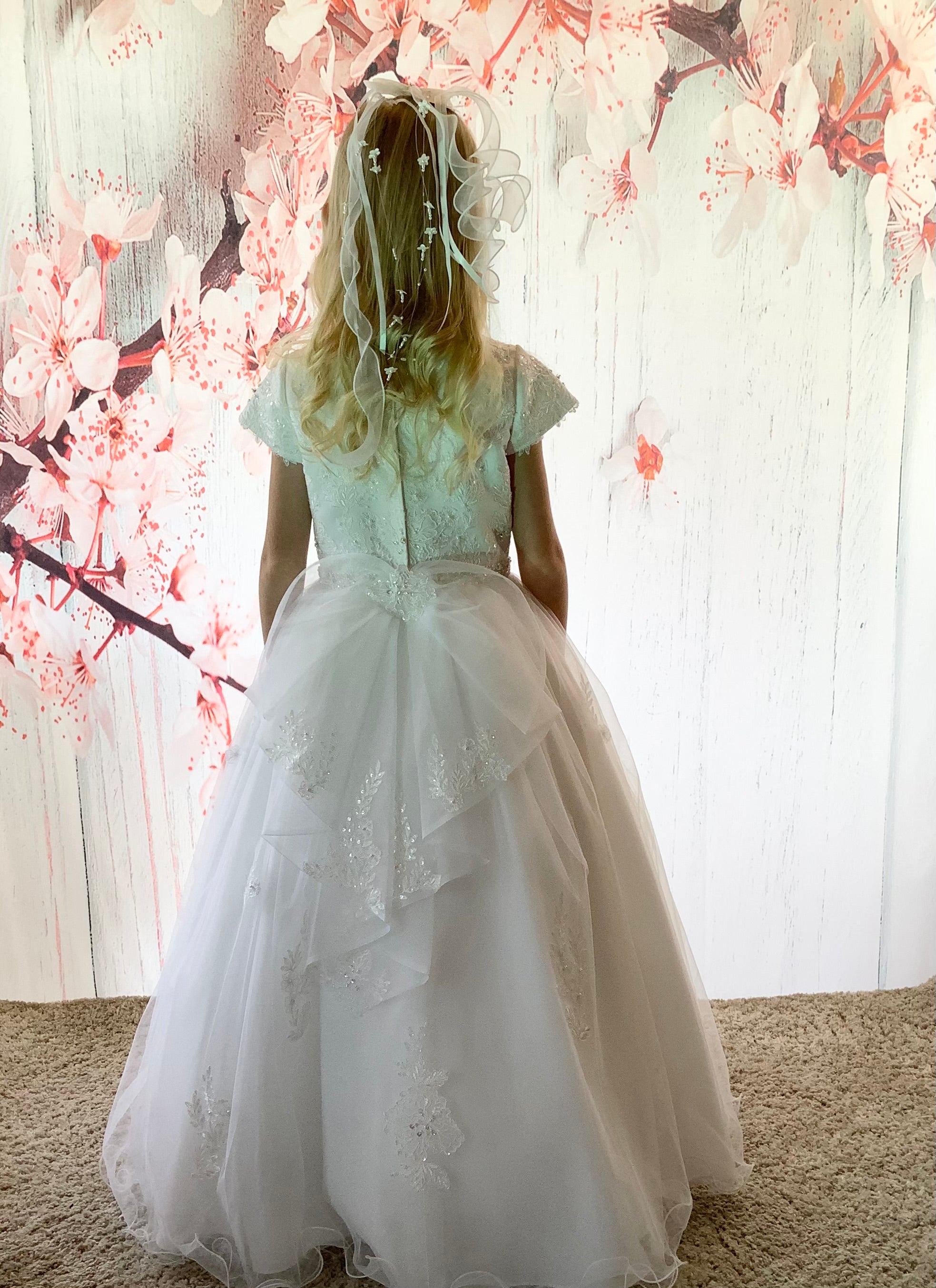 SALE COMMUNION DRESS Rosa Bella By Sweetie Pie Girls White Communion Dress:- RB645 Age 8