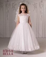 Load image into Gallery viewer, Rosa Bella By Sweetie Pie Girls White Communion Dress:- RB646
