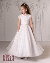 Load image into Gallery viewer, Rosa Bella By Sweetie Pie Girls White Communion Dress:- RB649
