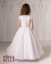 Load image into Gallery viewer, Rosa Bella By Sweetie Pie Girls White Communion Dress:- RB649
