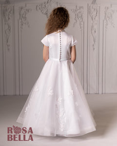 Rosa Bella By Sweetie Pie Girls White Communion Dress:- RB650