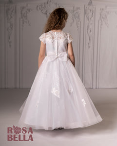 Rosa Bella By Sweetie Pie Girls White Communion Dress:- RB651