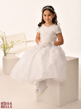 Load image into Gallery viewer, Rosa Bella By Sweetie Pie Girls White Communion Dress:- RB672
