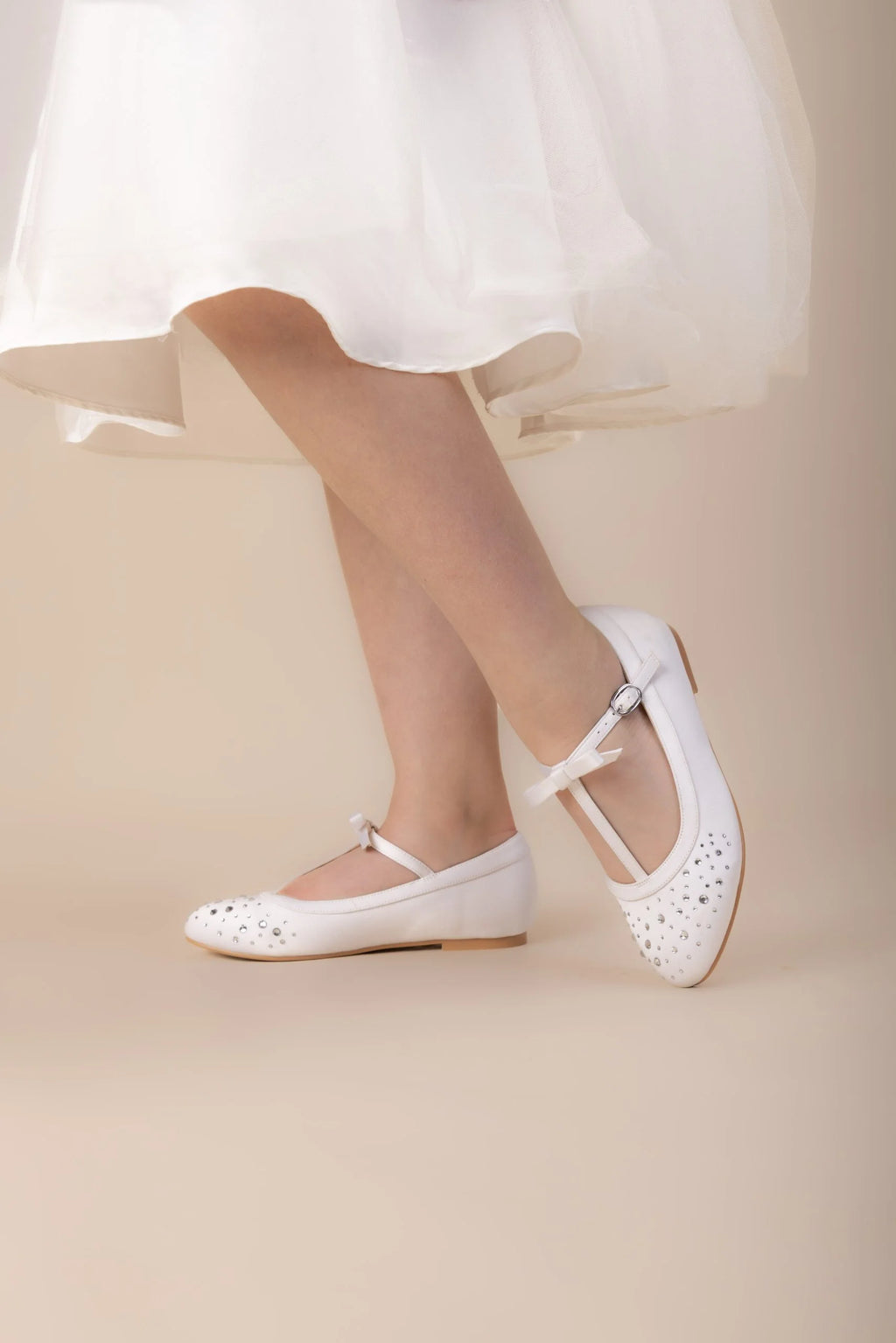 SALE SHOE Perfect Bridal White Communion Shoes:- Ruthie Pump