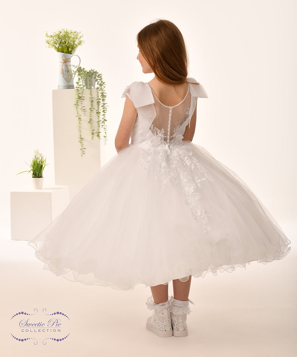 Sweetie Pie Girls White Communion Dress:- 5016