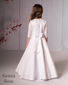Sienna Rose By Sweetie Pie Girls White Communion Dress:- SR713