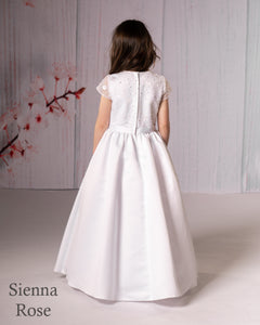 Sienna Rose By Sweetie Pie Girls White Communion Dress:- SR714