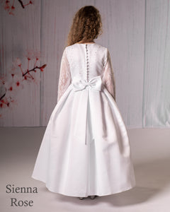 Sienna Rose By Sweetie Pie Girls White Communion Dress:- SR717