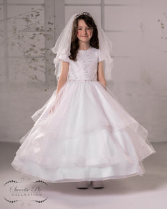 Sweetie Pie Girls White Communion Dress:- 4095