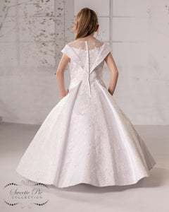 Sweetie Pie Girls White Communion Dress:- 4098