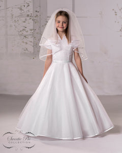 Sweetie Pie Girls White Communion Dress:- 5001