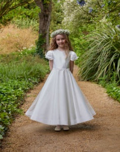 Isabella Girls White Communion Dress:- IS24666