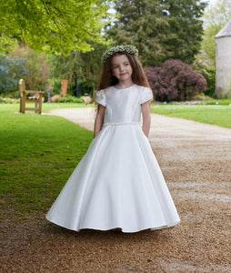 Isabella Girls White Communion Dress:- IS24628