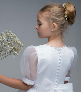 Paula's Communion Girls White Communion Dress:- PJ29