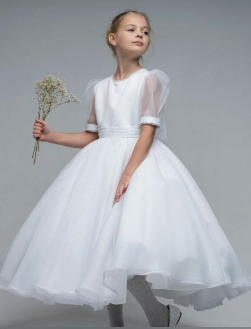 Paula's Communion Girls White Communion Dress:- PJ29