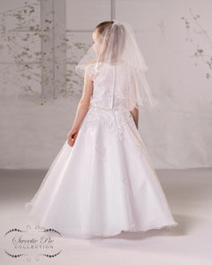Sweetie Pie Girls White Communion Dress:- SP302