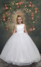 Load image into Gallery viewer, SALE Celebrations Girls White Communion Dress:- Hazel With Cap Sleeve Age 8 &amp; 9
