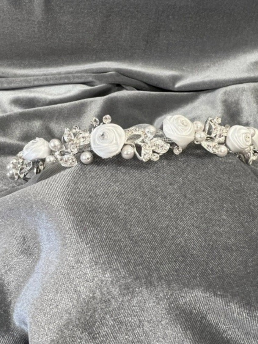Celebrations Diamante & Floral Tiara CH117