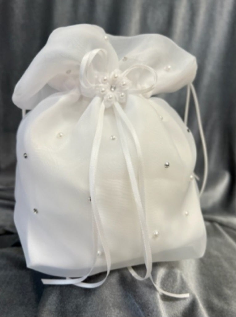 Celebrations Girls White Communion Bag CB101