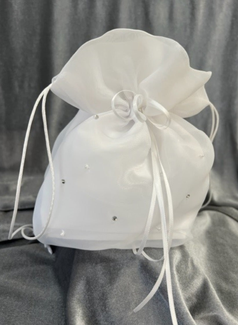 Celebrations Girls White Communion Bag CB094