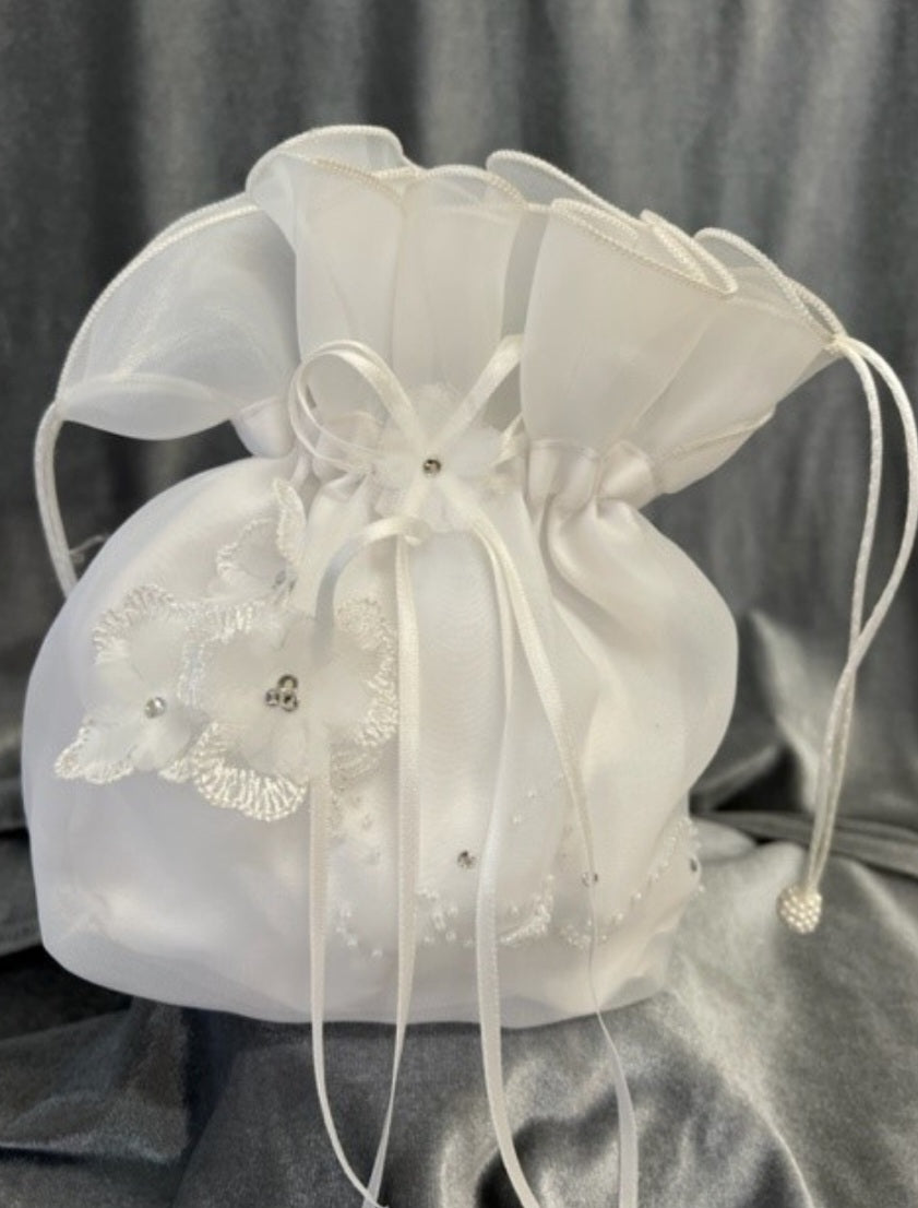 Celebrations Girls White Communion Bag CB064