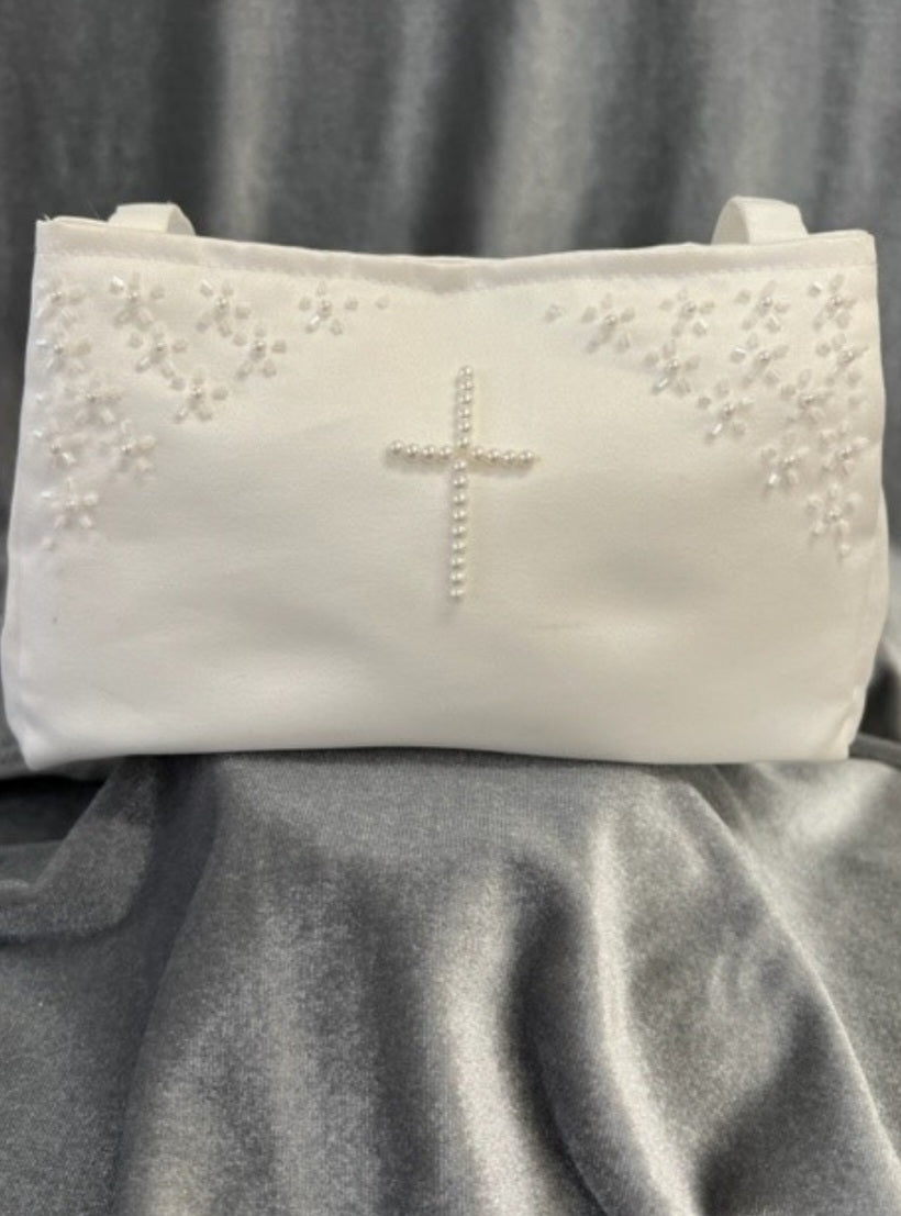 Celebrations Girls White Communion Bag CB050