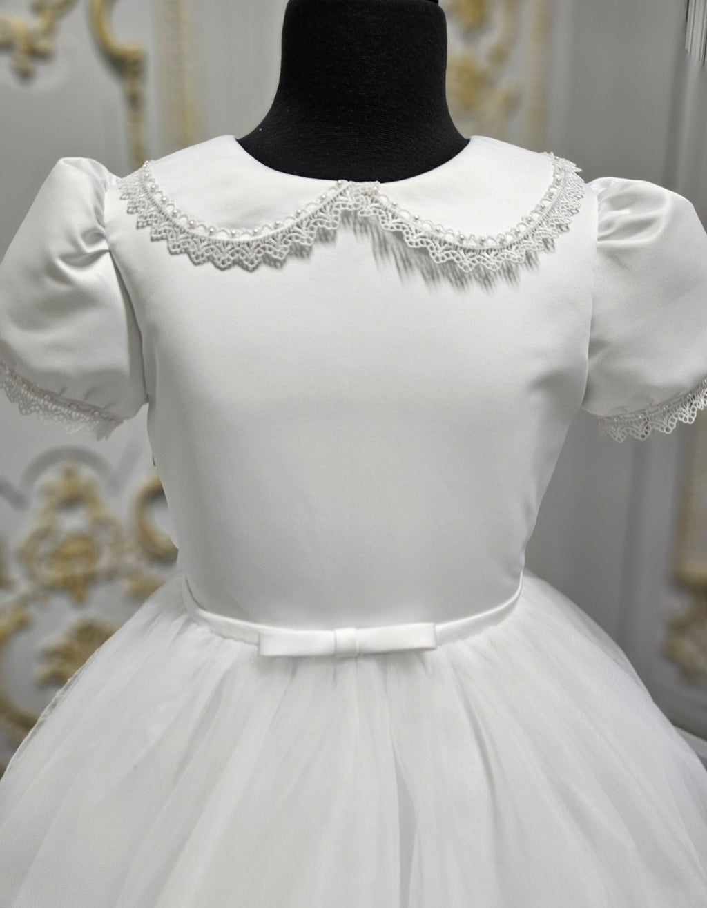 KINDLE EXCLUSIVE Girls White Communion Dress:- PJ74