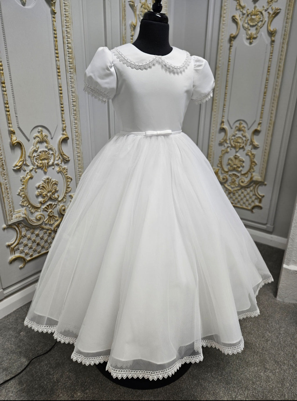KINDLE EXCLUSIVE Girls White Communion Dress:- PJ74
