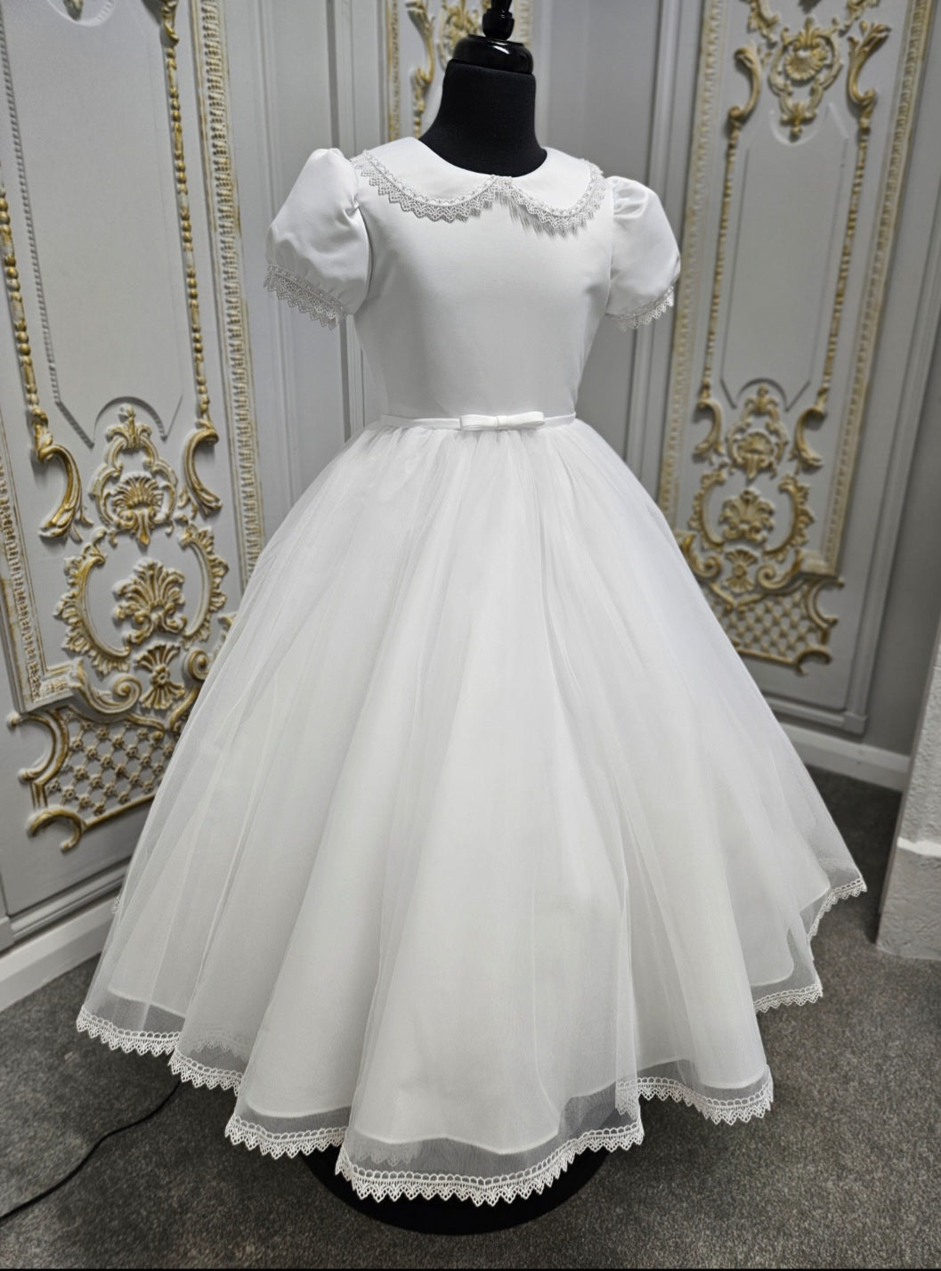 KINDLE EXCLUSIVE Girls White Communion Dress:- PJ74