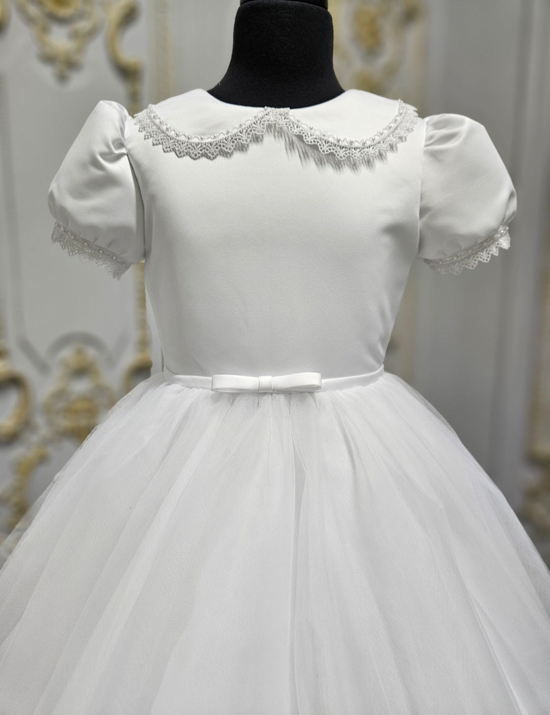 KINDLE EXCLUSIVE Girls White Communion Dress:- PJ74