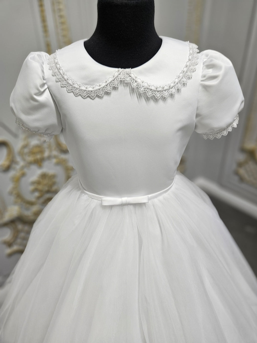 KINDLE EXCLUSIVE Girls White Communion Dress:- PJ74