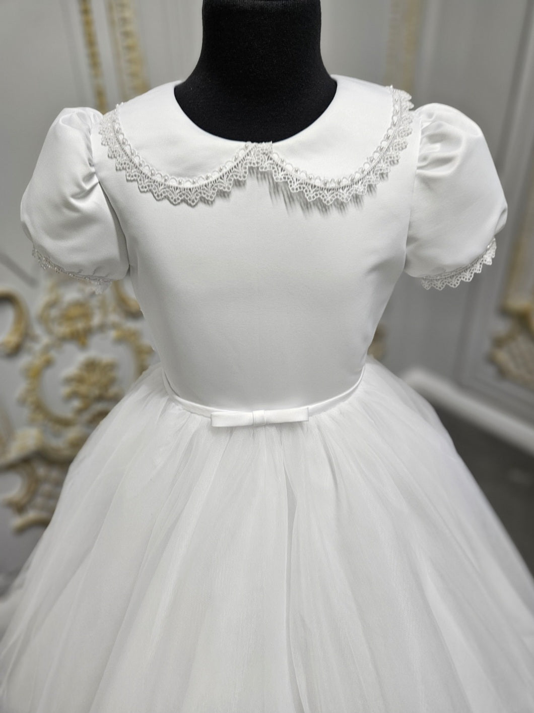KINDLE EXCLUSIVE Girls White Communion Dress:- PJ74