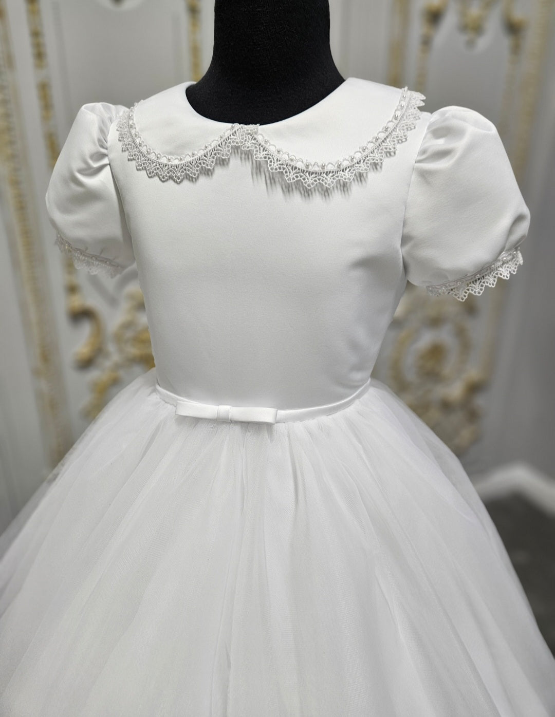 KINDLE EXCLUSIVE Girls White Communion Dress:- PJ74