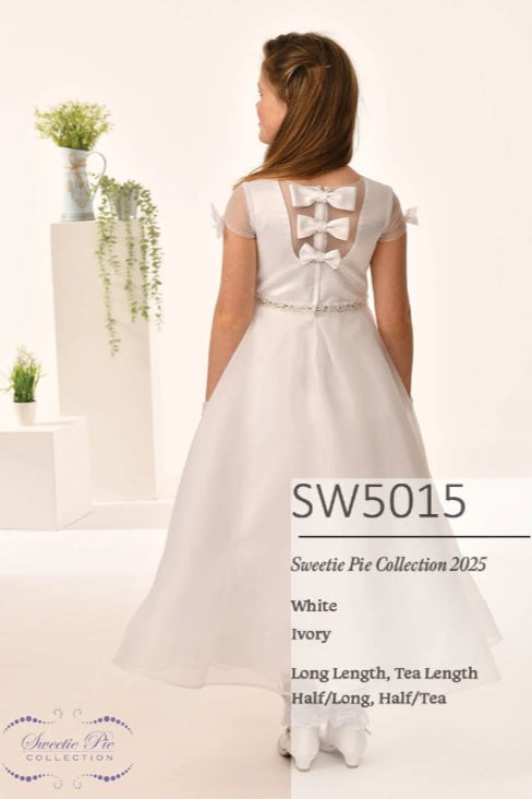 SALE COMMUNION DRESS Sweetie Pie Girls White Communion Dress:- 5015 AGE 7