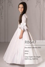 Load image into Gallery viewer, SALE COMMUNION DRESS Rosa Bella By Sweetie Pie Girls White Communion Dress:- RB647 AGE 7 &amp; 8
