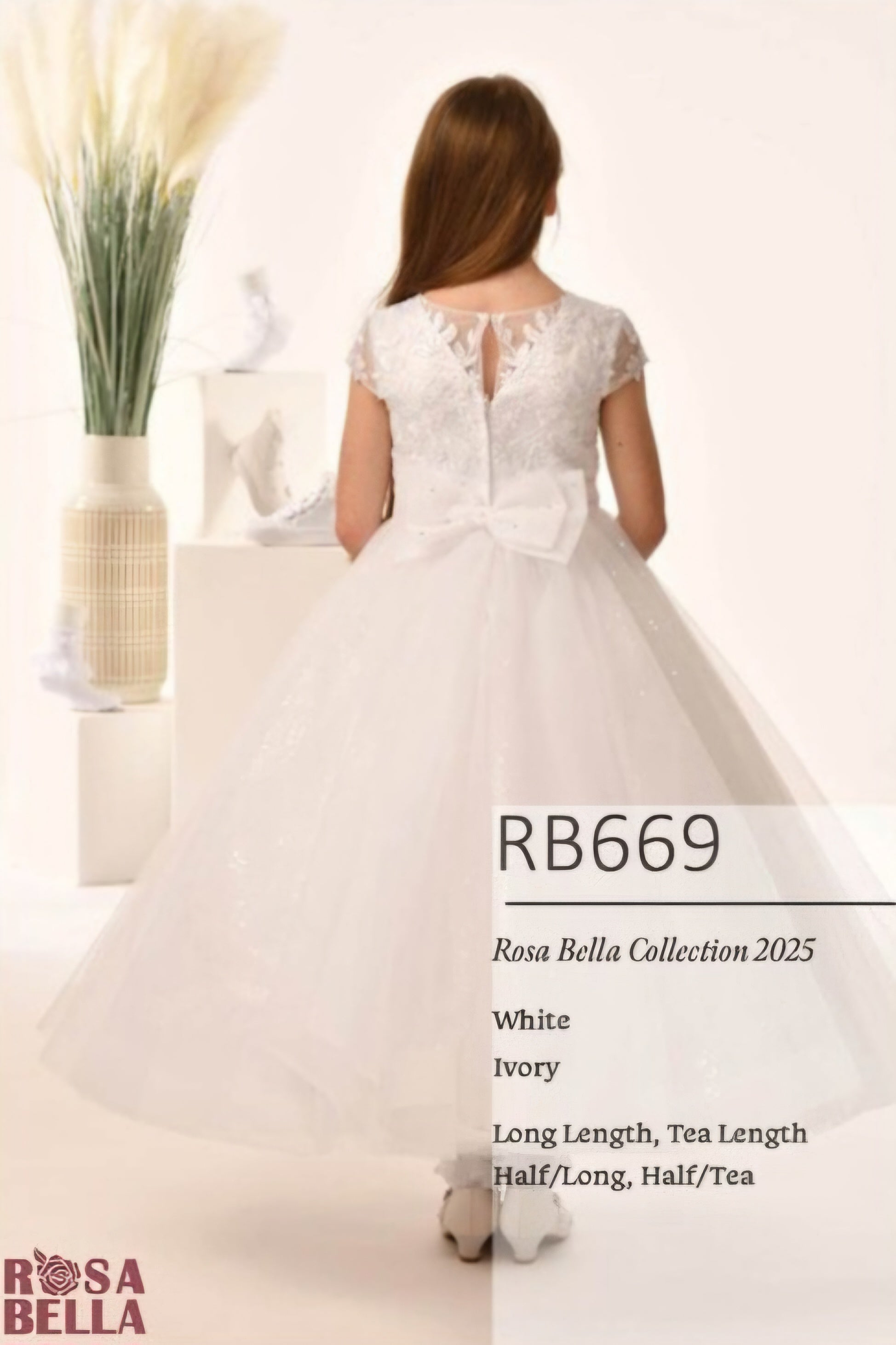 SALE COMMUNION DRESS Rosa Bella By Sweetie Pie Girls White Communion Dress:- RB669 AGE 6