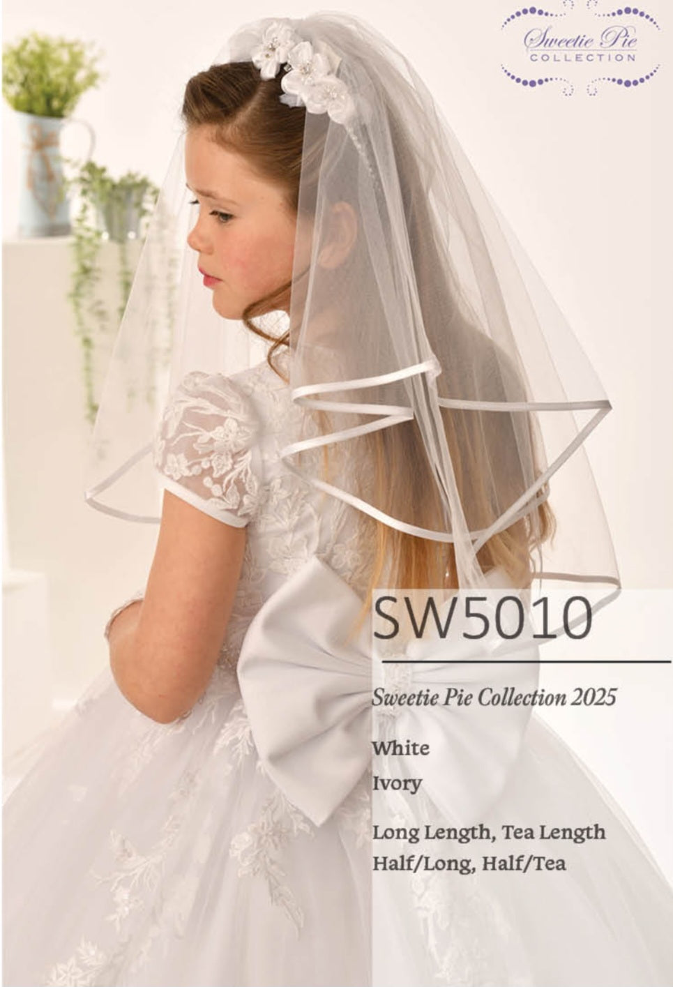 Sweetie Pie Girls White Communion Dress:- 5010