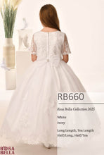 Load image into Gallery viewer, SALE COMMUNION DRESS Rosa Bella By Sweetie Pie Girls White Communion Dress:- RB660 AGE 9
